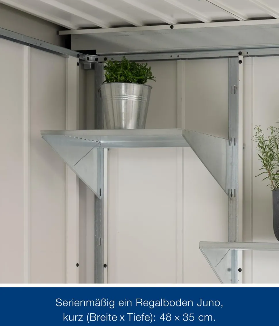 Hörmann Metallgerätehaus Juno JPD4 M-Sk Motiv Modern mit Doppeltür, ca. B229/H224/T214 cm