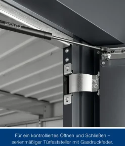 Hörmann Metallgerätehaus Juno JPD4 M-Sk Motiv Modern mit Doppeltür, ca. B229/H224/T214 cm