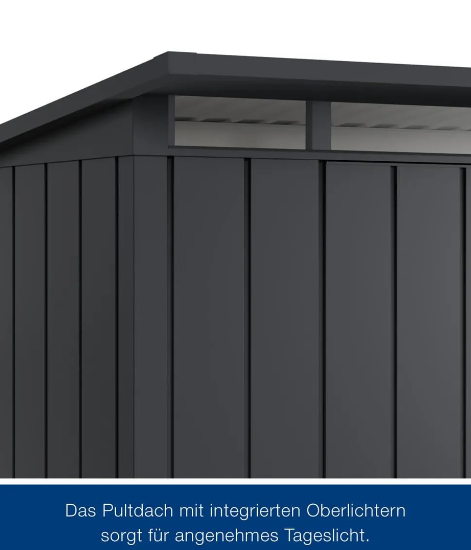 Hörmann Metallgerätehaus Juno JPD5 M-Sk Motiv Modern, ca. B229/H224/T262 cm