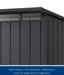 Hörmann Metallgerätehaus Juno JPD5 M-Sk Motiv Modern, ca. B229/H224/T262 cm