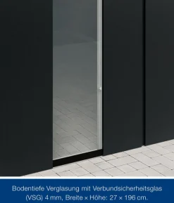 Hörmann Metallgerätehaus Juno JFD4 M-Sk Motiv Modern bodentiefes Fenster, ca. B229/H222/T181 cm
