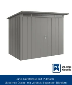 Hörmann Metallgerätehaus Juno JPD8 M-Sk Motiv Modern mit Doppeltür, ca. B277/H224/T214 cm