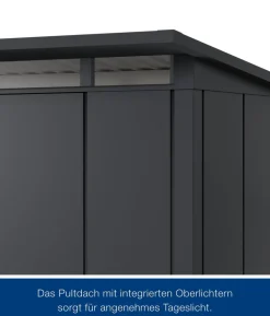 Hörmann Metallgerätehaus Juno JPD4 L-Sk Motiv Design, ca. B229/H224/T214 cm