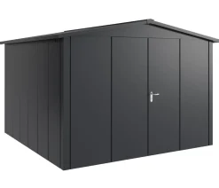 Hörmann Metallgerätehaus Juno JSD14 L-Sk Motiv Design mit Doppeltür, ca. B333/H231/T325 cm