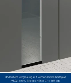 Hörmann Metallgerätehaus Juno JSD9 M-Sk Motiv Modern bodentiefes Fenster mit Doppeltür, ca. B285/H227/T237 cm