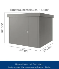 Hörmann Metallgerätehaus Juno JFD10 L-Sk Motiv Design, ca. B277/H222/T277 cm