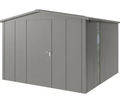 Hörmann Metallgerätehaus Juno JSD14 L-Sk Motiv Design bodentiefes Fenster, ca. B333/H231/T325 cm