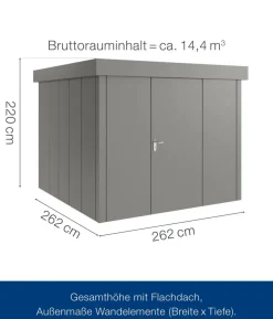 Hörmann Metallgerätehaus Juno JFD10 L-Sk Motiv Design, ca. B277/H222/T277 cm