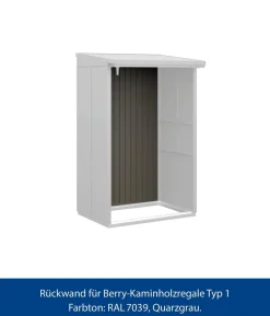 Hörmann Rückwand für Berry-Kaminholzregal Typ 1, ca. B117,3/H188 cm