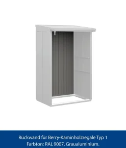 Hörmann Rückwand für Berry-Kaminholzregal Typ 1, ca. B117,3/H188 cm
