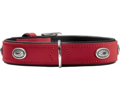 HUNTER® Hundehalsband Softie Stone, rot/schwarz