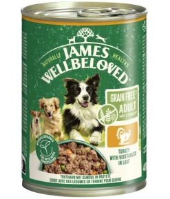James Wellbeloved Nassfutter für Hunde Grainfree Adult, Truthahn in Pastete