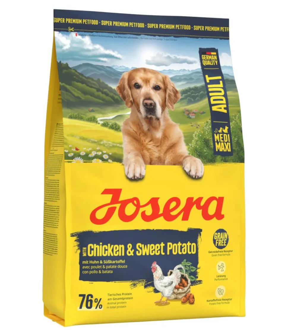 Josera Trockenfutter für Hunde Medi/Maxi Adult, Huhn & Süßkartoffel