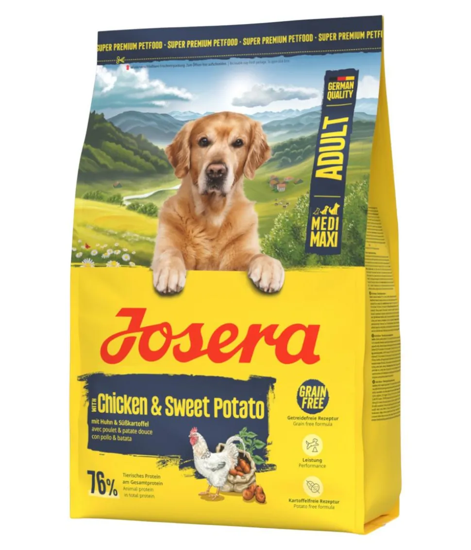 Josera Trockenfutter für Hunde Medi/Maxi Adult, Huhn & Süßkartoffel