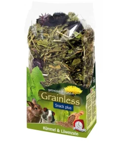 JR FARM Ergänzungsfutter Grainless Snack plus Kümmel & Löwenzahn, 100 g