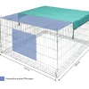 Kerbl Freigehege mit Ausbruchsperre für Kaninchen, ca. B230/H70/T115 cm