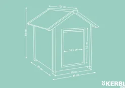 KERBL Hundehütte ECO Hendry, ca. B101/H98/T88 cm