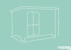 KERBL Hundehütte Kenny, ca. B77/H81/T113 cm