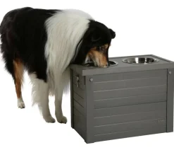 KERBL Pet Futter- & Trinkbar ECO Dinner, grau, ca. B54/H39,5/T30 cm