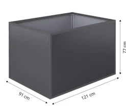 KGT Aluminium-Hochbeet, anthrazit