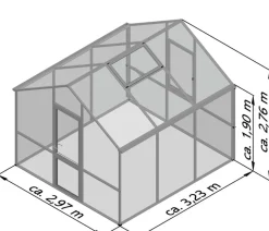 KGT Gewächshaus Dahlie III, ca. B297/H276/T323 cm