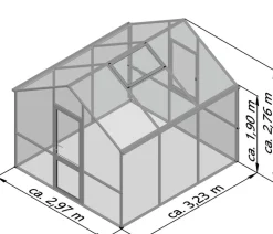 KGT Gewächshaus Dahlie III, ca. B297/H276/T323 cm