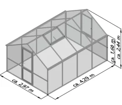 KGT Gewächshaus Nelke IV, ca. B297/H244/T429 cm