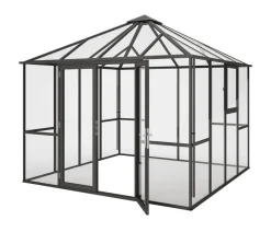 KGT Gewächshaus-Pavillon PaviLux 3 x 3 m ESG/HKP, ca. B300/H288/T300 cm
