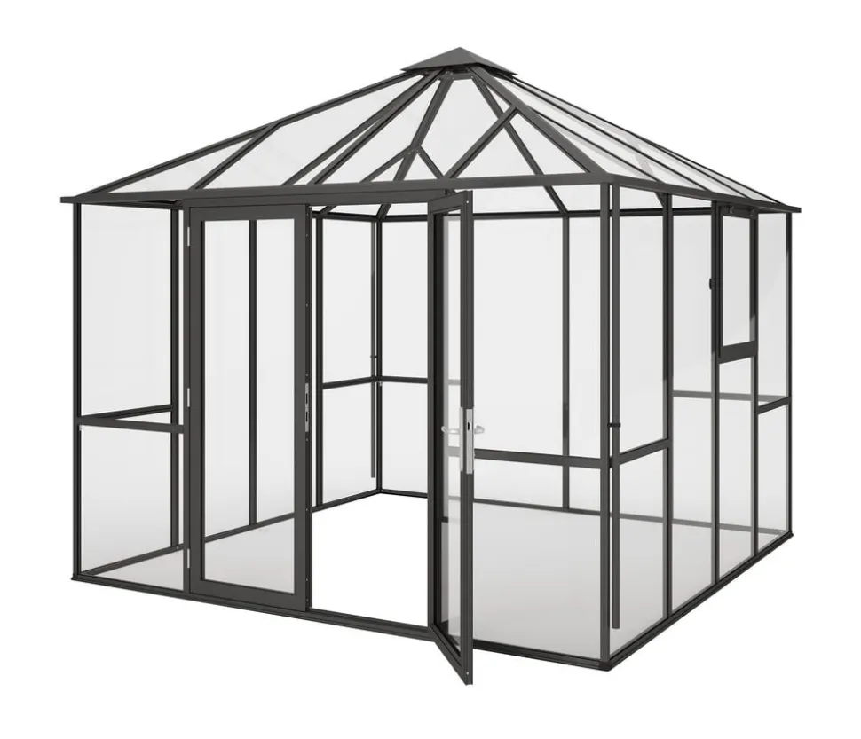 KGT Gewächshaus-Pavillon PaviLux 3 x 3 m ESG/HKP, ca. B300/H288/T300 cm