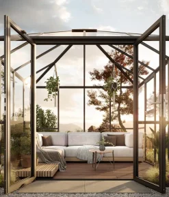 KGT Gewächshaus-Pavillon PaviLux 3 x 3 m ESG/HKP, ca. B300/H288/T300 cm