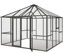 KGT Gewächshaus-Pavillon PaviLux 3,50 x 3,50 m ESG, ca. B350/H302/T350 cm