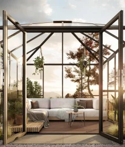 KGT Gewächshaus-Pavillon PaviLux 3,50 x 3,50 m ESG/HKP, ca. B350/H302/T350 cm