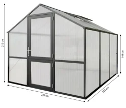 KGT Gewächshaus Rose III, ca. B233/H215/T322 cm