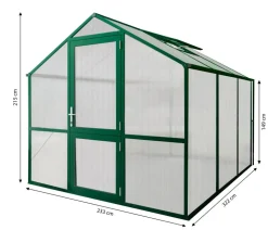 KGT Gewächshaus Rose III, ca. B233/H215/T322 cm
