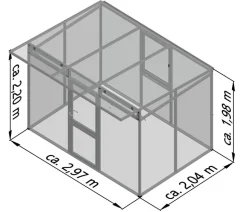 KGT Gewächshaus Santini II, ca. B297/H215/T254 cm