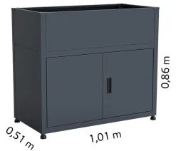 KGT Stahl-Hochbeet Urban Grow Space, anthrazit/grau