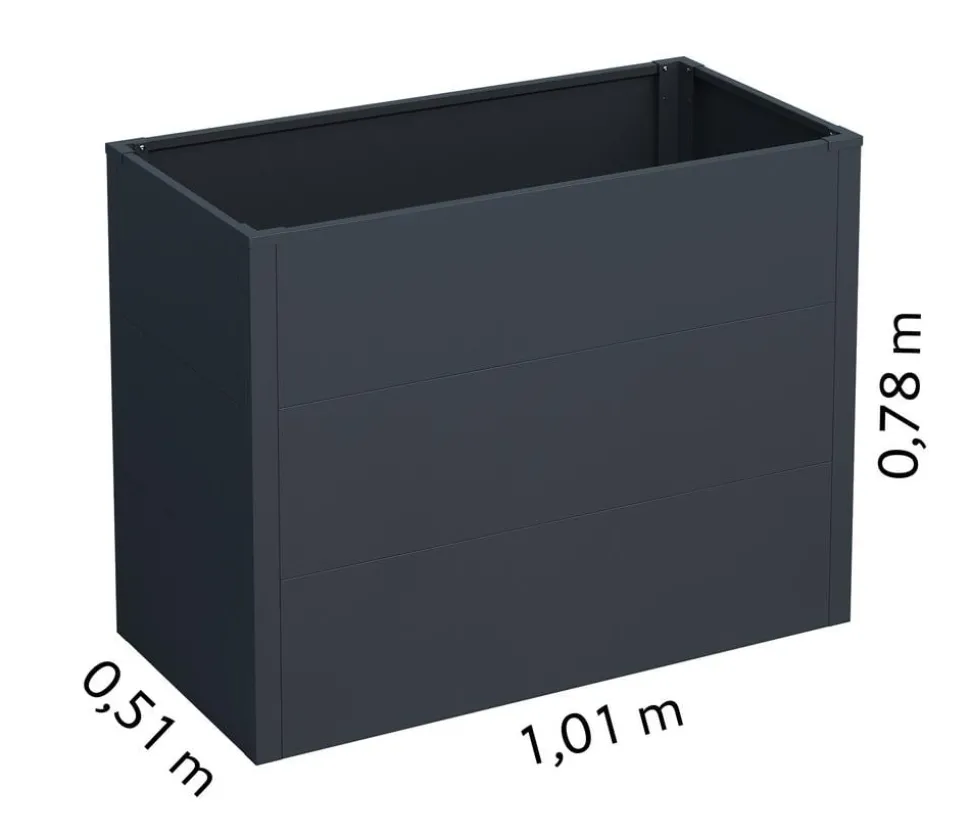 KGT Stahl-Hochbeet Urban Grow, anthrazit/grau