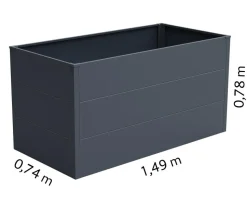 KGT Stahl-Hochbeet Urban Grow, anthrazit/grau