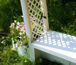 KHW Kunststoff-Gartenbank mit Rosenbogen Brüssel, ca. B174/H207/T49 cm