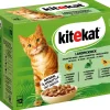 KITEKAT® Nassfutter für Katzen Multipack Landpicknick in Sauce, Adult, 12 x 85 g