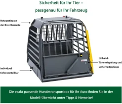 kleinmetall® Hundetransportbox VarioCage Einzelbox SL+, ca. B70/H69/T76-103 cm