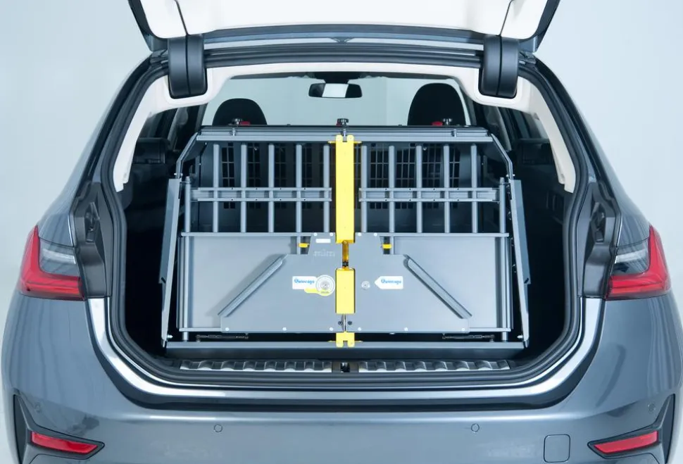 kleinmetall® Hundetransportbox VarioCage Doppelbox M, ca. B93/H65/T76-103 cm