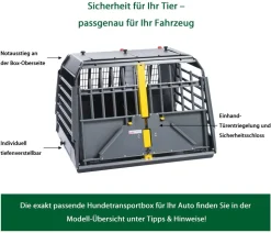 kleinmetall® Hundetransportbox VarioCage Doppelbox M, ca. B93/H65/T76-103 cm