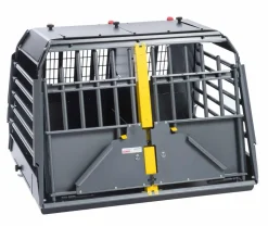 kleinmetall® Hundetransportbox VarioCage Doppelbox M, ca. B93/H65/T76-103 cm