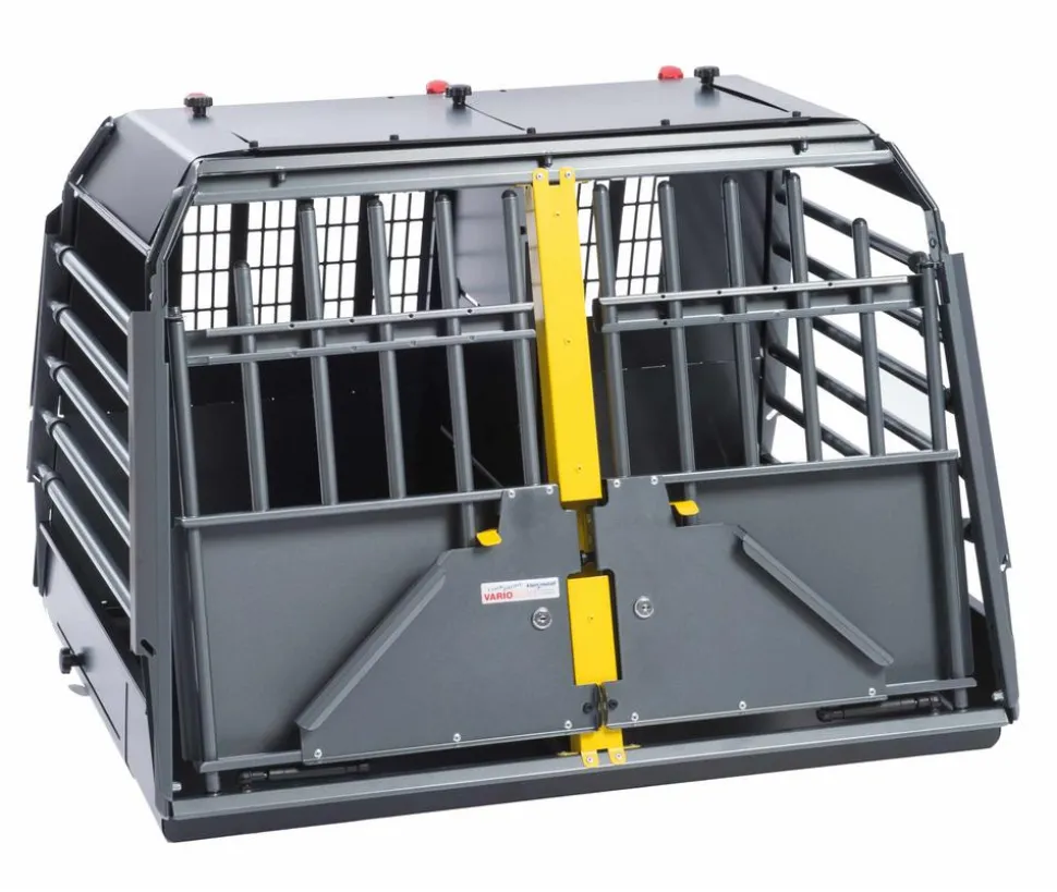 kleinmetall® Hundetransportbox VarioCage Doppelbox M, ca. B93/H65/T76-103 cm