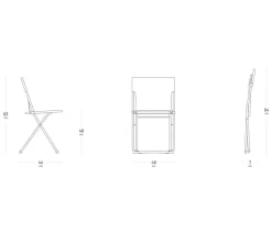 Lafuma Klappstuhl Balcony II, ca. B48/H83/T44 cm