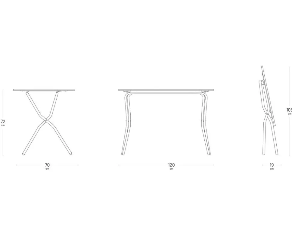 Lafuma Klapptisch Balcony Tab 120, ca. B120/H72/T70 cm