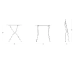 Lafuma Klapptisch Balcony Tab 64, ca. B64/H72/T70 cm