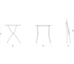 Lafuma Klapptisch Balcony Tab 64, ca. B64/H72/T70 cm