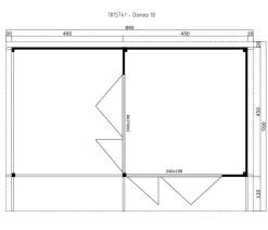 Lasita Maja Blockbohlenhaus Domeo 10, ca. B890/H258,4/T590 cm